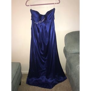 Deep Blue Satin gown